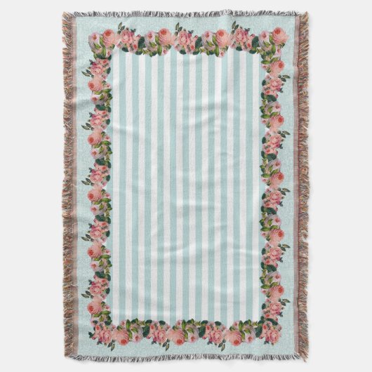 Vintager rosa Rosenstrahl Decke (Vorderseite Vertikal)