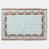 Vintager rosa Rosenstrahl Decke (Vorderseite)