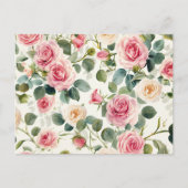 Vintager Rosa-Rosentag Feiertagspostkarte (Vorderseite)