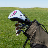 Vintager rosa Schmetterling - mit Monogramm   Golf Headcover (In SItu)