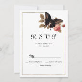 Vintager Rosa-Schmetterling-UAWG Einladung (Vorderseite)