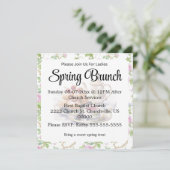 Vintager Rosa-Stil Ladys Blumengebläse Einladung (Stehend Vorderseite)