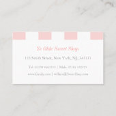 Vintager Rosa und Weiß-Stil - Visitenkarte (Rückseite)