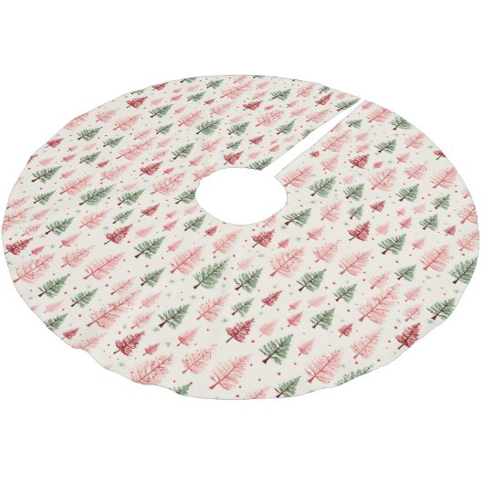 Vintager Rosa Weihnachtsbaum Polyester Weihnachtsbaumdecke (Schrägansicht)