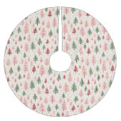 Vintager Rosa Weihnachtsbaum Polyester Weihnachtsbaumdecke (Vorderseite)