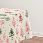 Vintager Rosa Weihnachtsbaum Tischdecke (Beispiel)