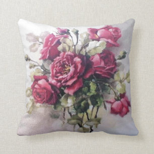 Vintager Rosen-Blumenstrauß Kissen