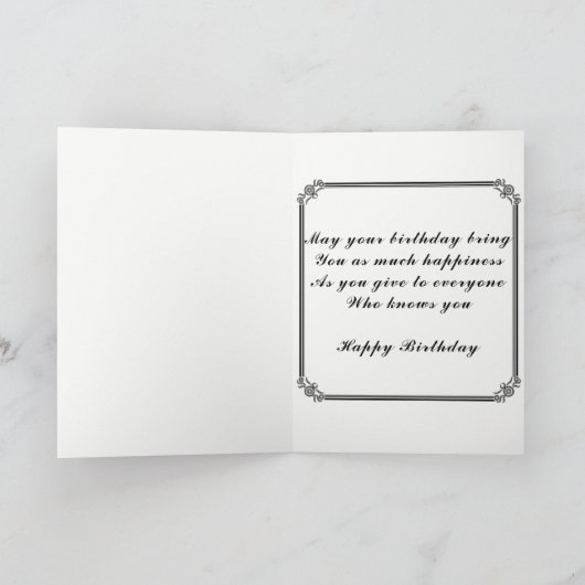 Vintager Rosen-Sammler Karte (Innenseite)