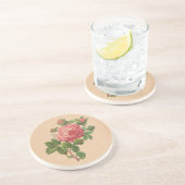 Vintager Rosen-Untersetzer Sandstein Untersetzer (Seite)
