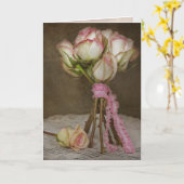 Vintager Rosenbukett Karte (Gelbe Blume)