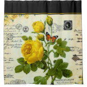 Vintager Rosenduschvorhang Duschvorhang (Vorderseite)