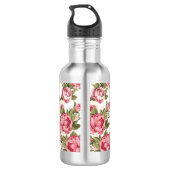 Vintager Rosenrosen Edelstahlflasche (Rückseite)