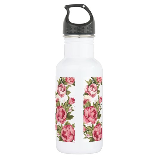 Vintager Rosenrosen Trinkflasche (Rückseite)