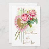 Vintager Rosentag Feiertagskarte (Vorne/Hinten)