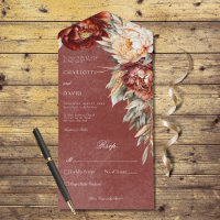 Vintager Rost & Creme Peones Blumen Kein Abendesse