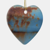 Vintager Rostblauer Keramikornament (Rechts)