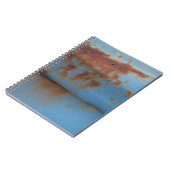 Vintager Rostblauer Notizblock (Linke Seite)