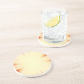 Vintager Rot-Gelb-Sonnenbrand Getränkeuntersetzer (Seite)