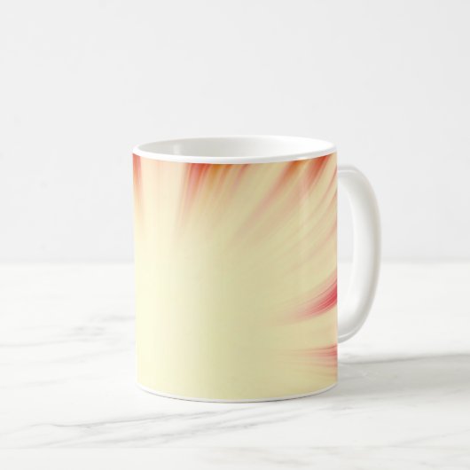 Vintager Rot-Gelb-Sonnenbrand Kaffeetasse (VorderseiteRechts)