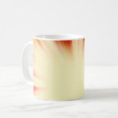 Vintager Rot-Gelb-Sonnenbrand Kaffeetasse (Vorderseite Links)