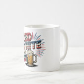 Vintager Rot-Weiß-Stil Kaffeetasse (VorderseiteRechts)