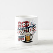 Vintager Rot-Weiß-Stil Kaffeetasse (Mittel)