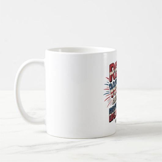 Vintager Rot-Weiß-Stil Kaffeetasse (Links)