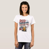 Vintager Rot-Weiß-Stil T-Shirt (Vorne ganz)