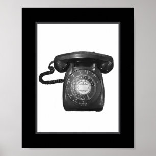 Vintager Rotary Phone 80er Poster