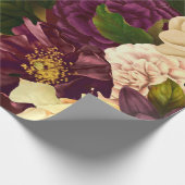 Vintager Rotburgunder Wintermaroon Geschenkpapier (Ecke)