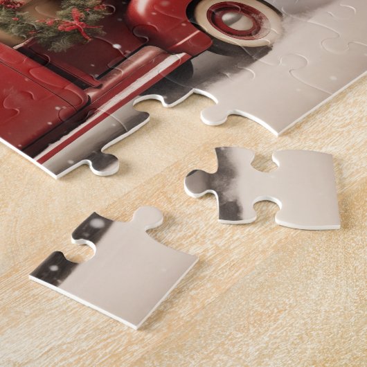 Vintager Roter Abholservice Puzzle (Seite)