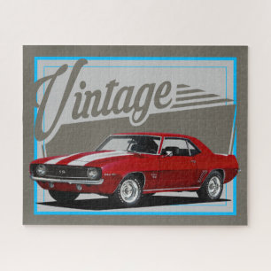 Vintager Roter Camaro Puzzle