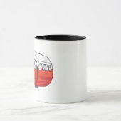 Vintager Roter Camper Tasse (Zentrum)