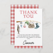 Vintager Roter Fischfang - alleinig ein Geburtstag Dankeskarte (Vorne/Hinten)