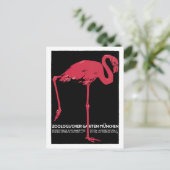 Vintager Roter Flamingo Zoo Postkarte (Stehend Vorderseite)