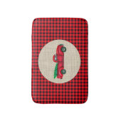 Vintager Roter Flug Weihnachtsbadematte Badematte (Vorderseite Vertikal)