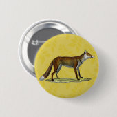 Vintager roter Fox Button (Vorne & Hinten)