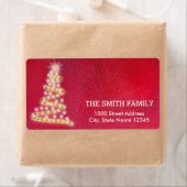 Vintager Roter Glitzer Weihnachtsbaum