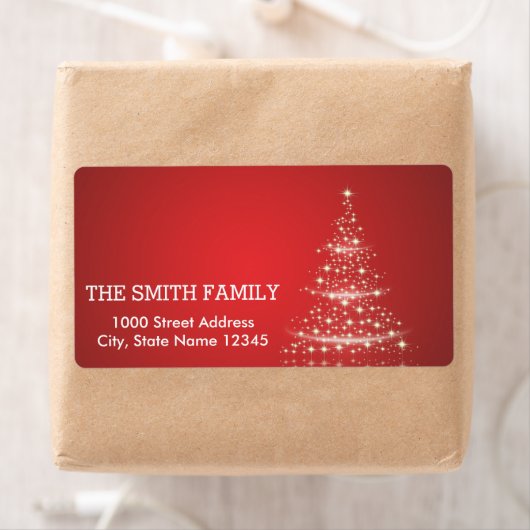 Vintager Roter Glitzer Weihnachtsbaum (Insitu)