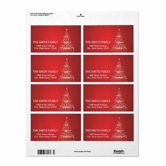 Vintager Roter Glitzer Weihnachtsbaum (Vorne)