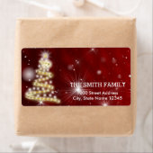 Vintager Roter Glitzer Weihnachtsbaum (Insitu)