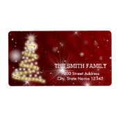 Vintager Roter Glitzer Weihnachtsbaum (Vorne)