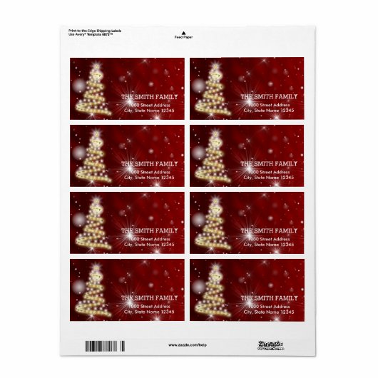 Vintager Roter Glitzer Weihnachtsbaum (Vorne)