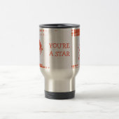 Vintager roter Halbstern Reisebecher (Mittel)