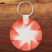 Vintager roter Halbstern Schlüsselanhänger (Vorderseite)