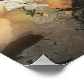 Vintager, roter Hintergrund Poster (Ecke)
