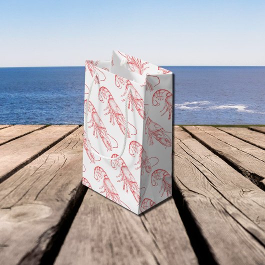 Vintager roter Hummer - Aquarell Kleine Geschenktüte