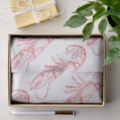 Vintager roter Hummer - Aquarell Seidenpapier (Geschenk)