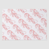 Vintager roter Hummer - Aquarell Seidenpapier (Vorderseite)