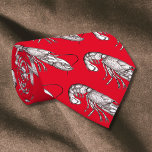 Vintager roter Hummer Krawatte<br><div class="desc">Dieser rote und weiße Krawatte hat ein gefliestes Muster eines Vintagen grafischen Hummers. Ideal für Fisch- und Meeresfrüchte-Liebhaber und Köche.</div>